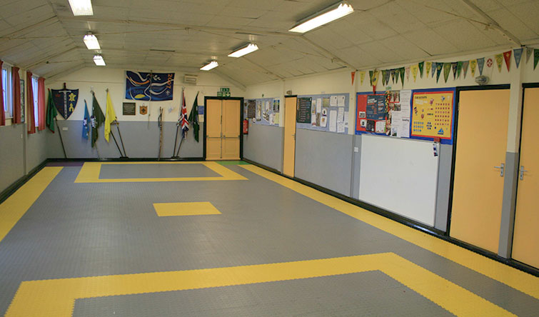 Factory floor tiles