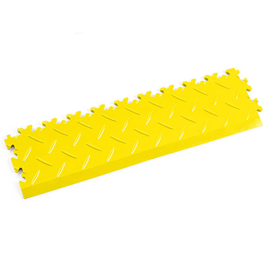 Yellow Diamond Plate Temporary Edge Ramp