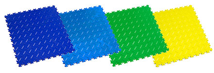New interlocking Tiles Blue, Electric Blue, Light Green, Purple And Yellow Classic Colours