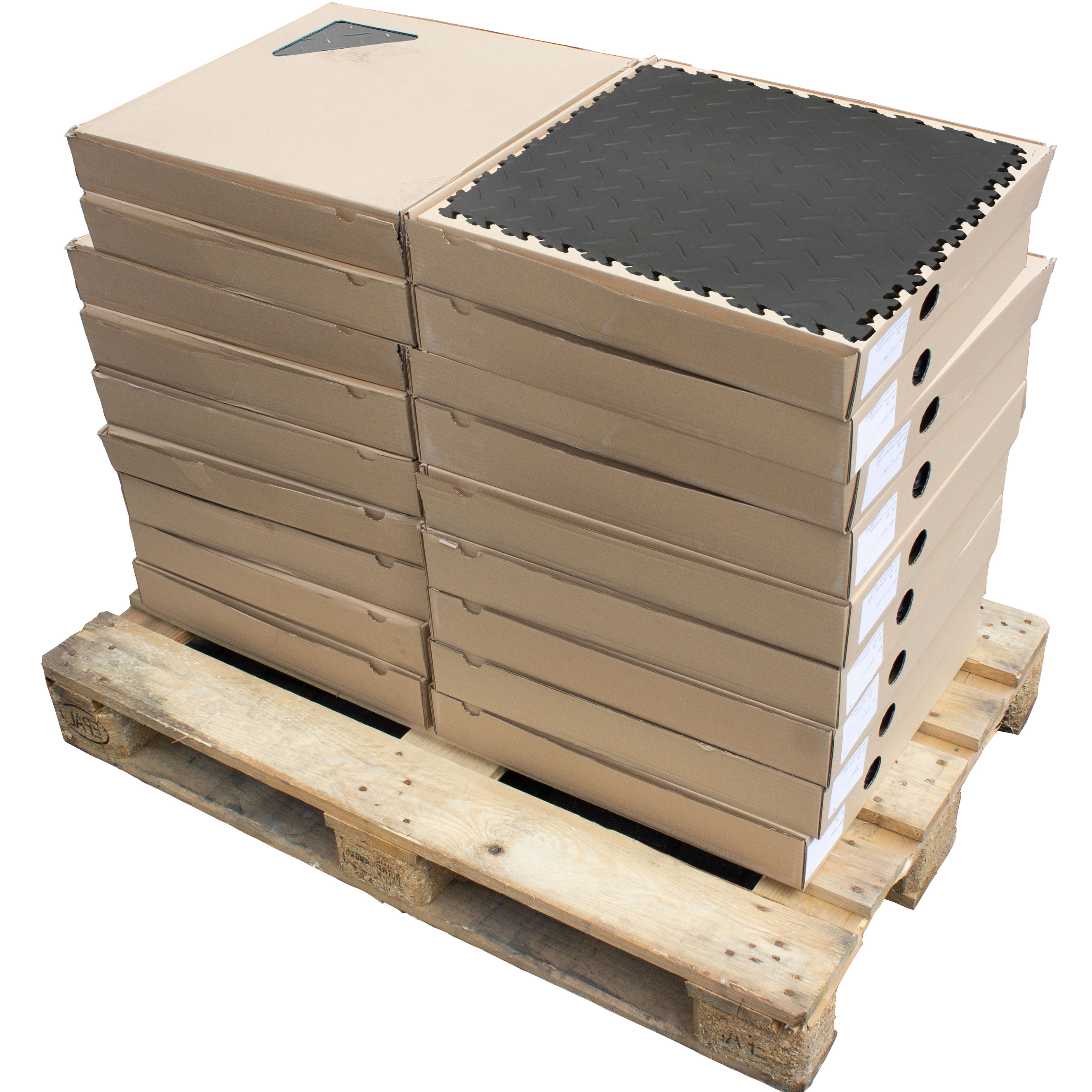 Motolock Mid Grey Recycled Diamond Plate Interlocking Tile