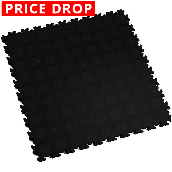 Motolock Black Cointop Interlocking Tile