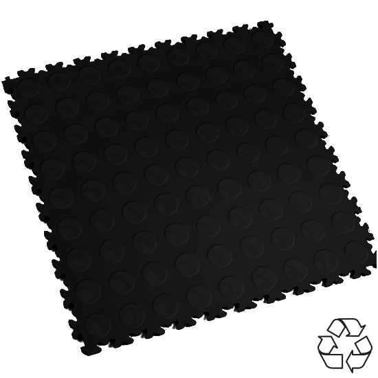 Motolock Black Recycled Cointop Interlocking Tile