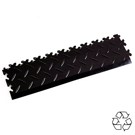 Motolock Black Recycled Diamond Plate Interlocking Ramp