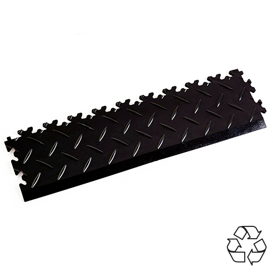 MotoLock Black Recycled Diamond Plate Interlocking Ramp