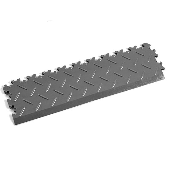 MotoLock Dark Grey Diamond Plate Interlocking Ramp