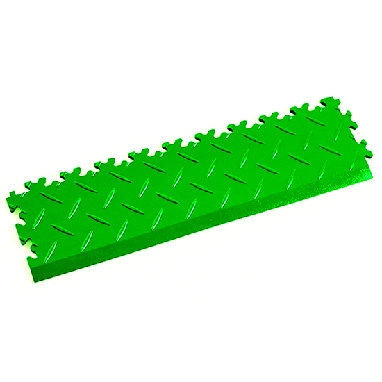 MotoLock Light Green Diamond Plate Interlocking Tile