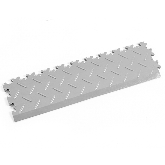MotoLock Light Grey Diamond Plate Interlocking Ramp