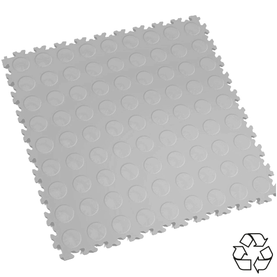 Motolock Light Grey Recycled Cointop Interlocking Tile