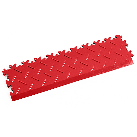 MotoLock Red Diamond Plate Interlocking Ramp